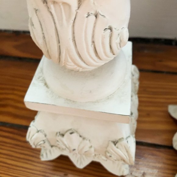 Romantic 16.5" Tall White Candle Holders NWOT - Picture 2 of 8